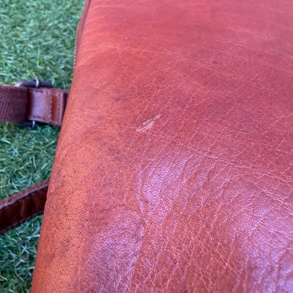 Wild West Leather Backpack Purse Brown Full Grain Zip Top‎ Adjustable Straps main image 4